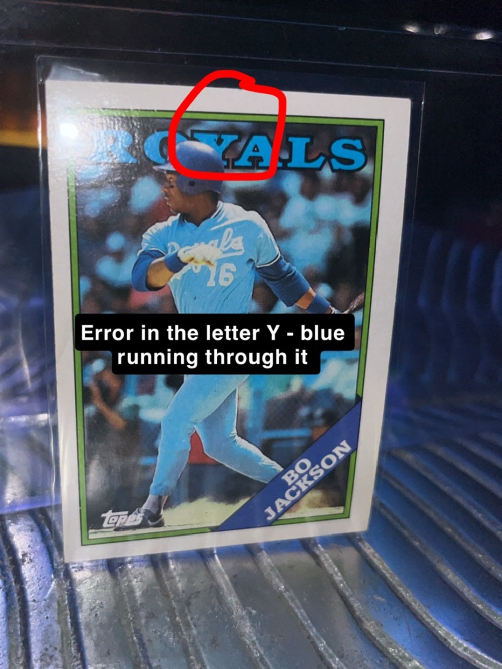 TOPPS Bo Jackson Error Card #750